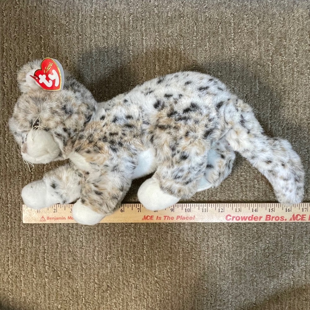 Ty Classic Thomas Lynx Plush Cat Large Tan Spotted Stuffed Animal 2001 NWT